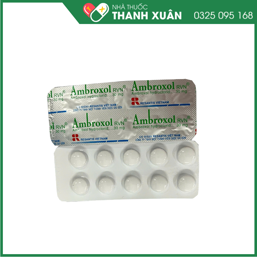 Ambroxol RVN thuốc giúp làm loãng và tống đờm trong các bệnh hô hấp có tăng tiết dịch